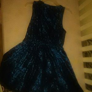 Blue lace dress